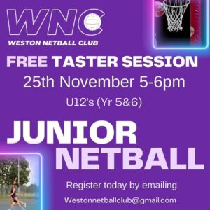 Free Taster Session - Junior Netball (Year 5&6 girls)